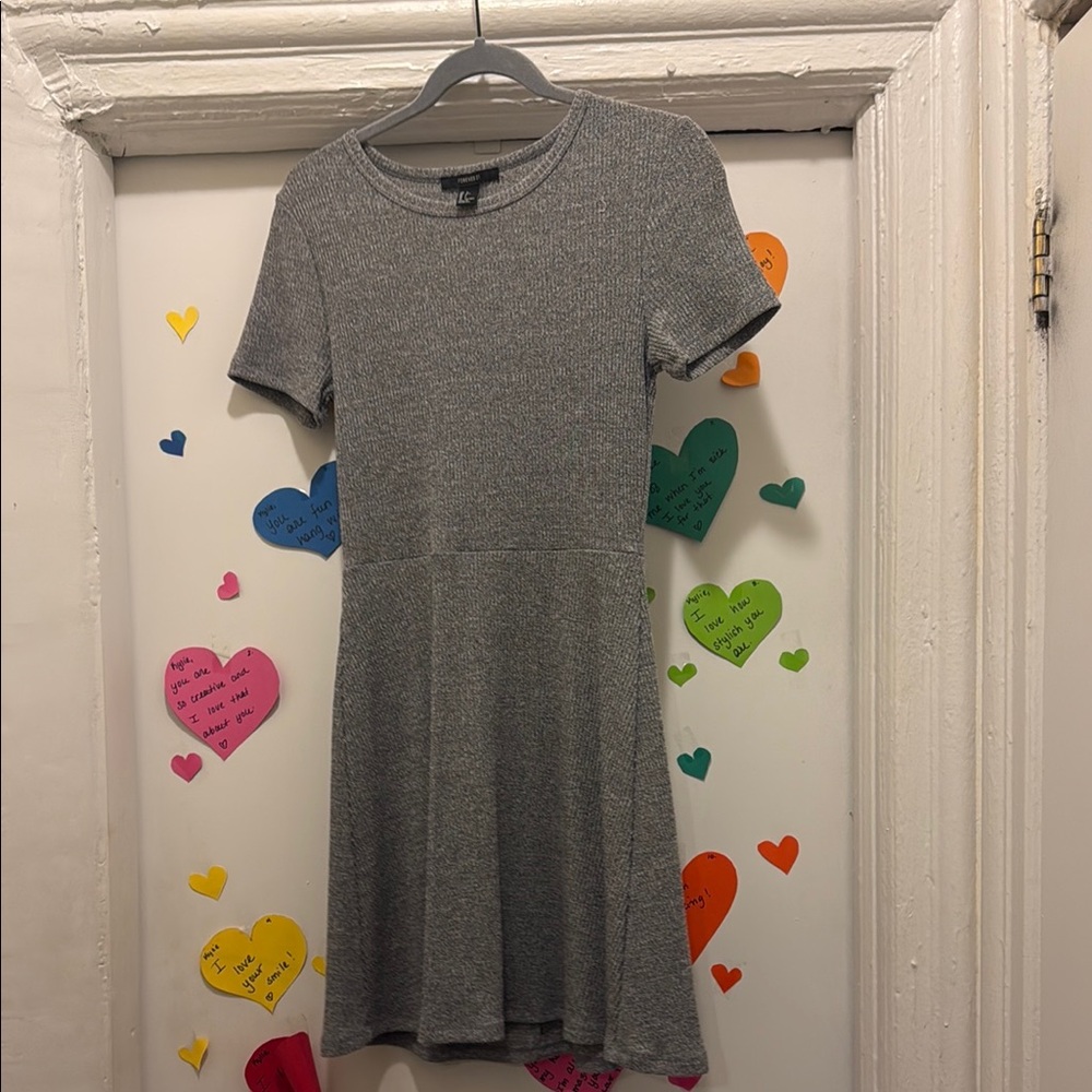 Forever 21 Gray Fit and Flare Mini Dress
